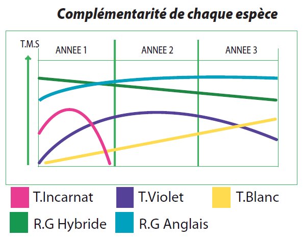 Répartition de la production au cours des années